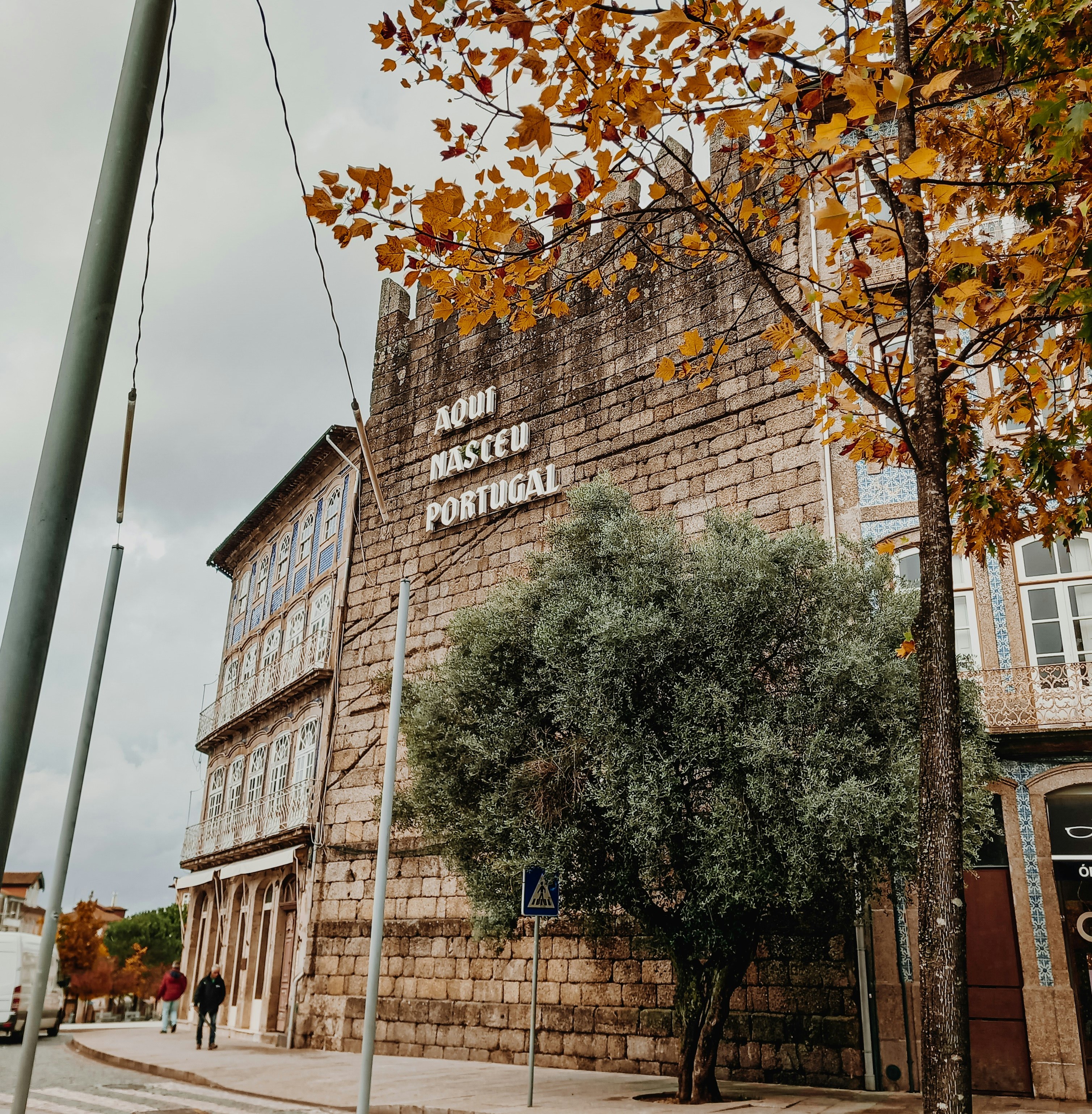 Historic street in Guimarães old town