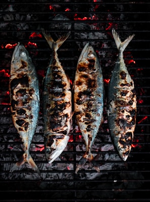 Traditional Portuguese grilled fish dish — bacalhau or sardinhas